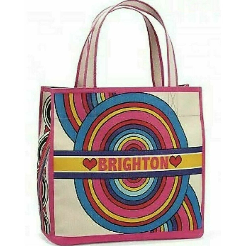 Brighton RAINBOW BRIGHT NWT Heavy Canvas Tote - Picture 2 of 2